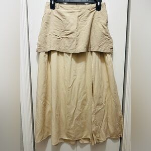 Zara‎ Tan Maxi Skirt